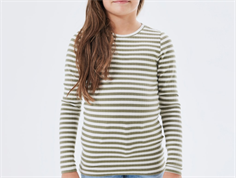 Name It deep lichen green striped blouse